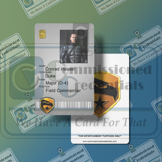 Custom G.I. Joe ID – Commissioned Credentials