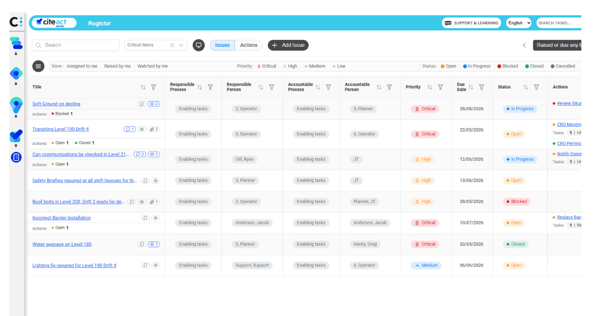 CiteAct Register Screenshot