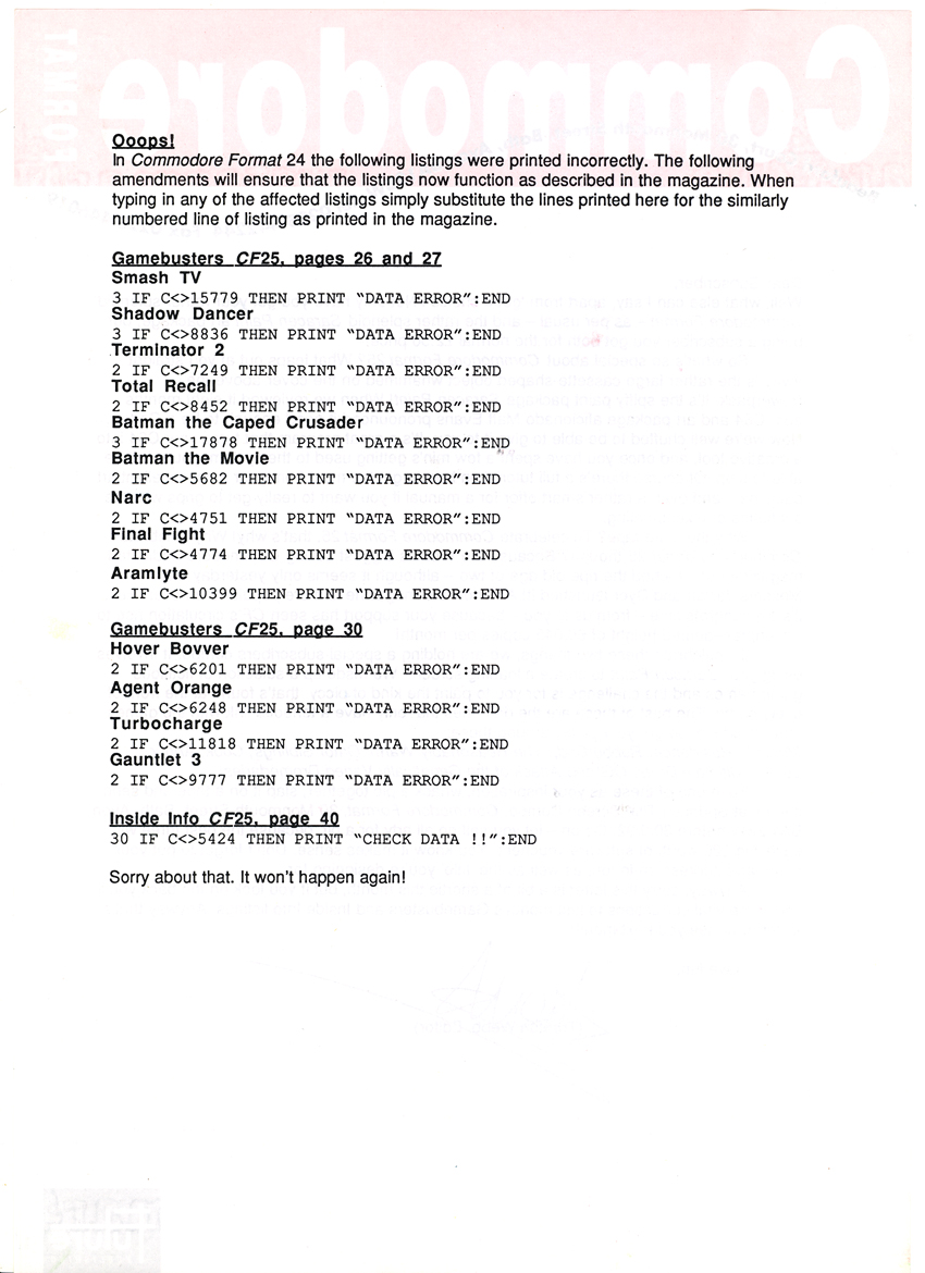 SUBS LETTER, CF25. Page 2.