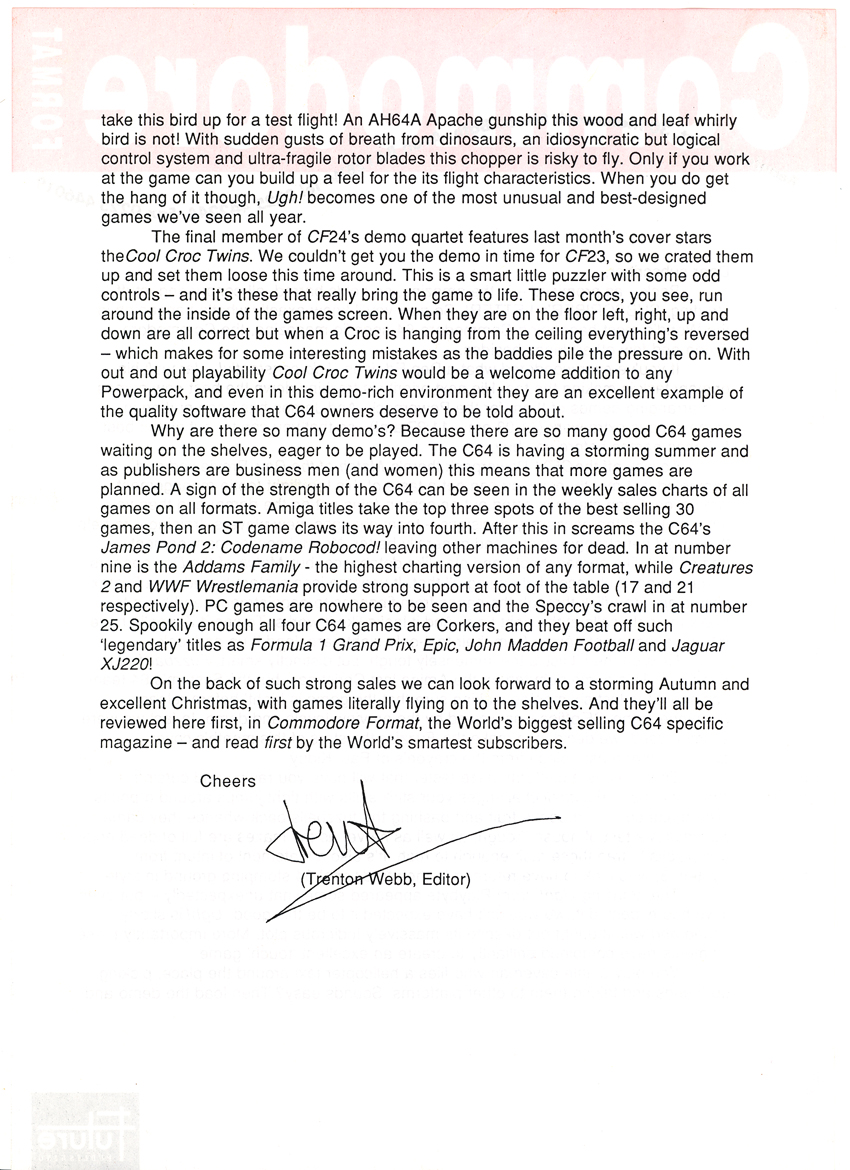 SUBS LETTER, CF24. Page 2.