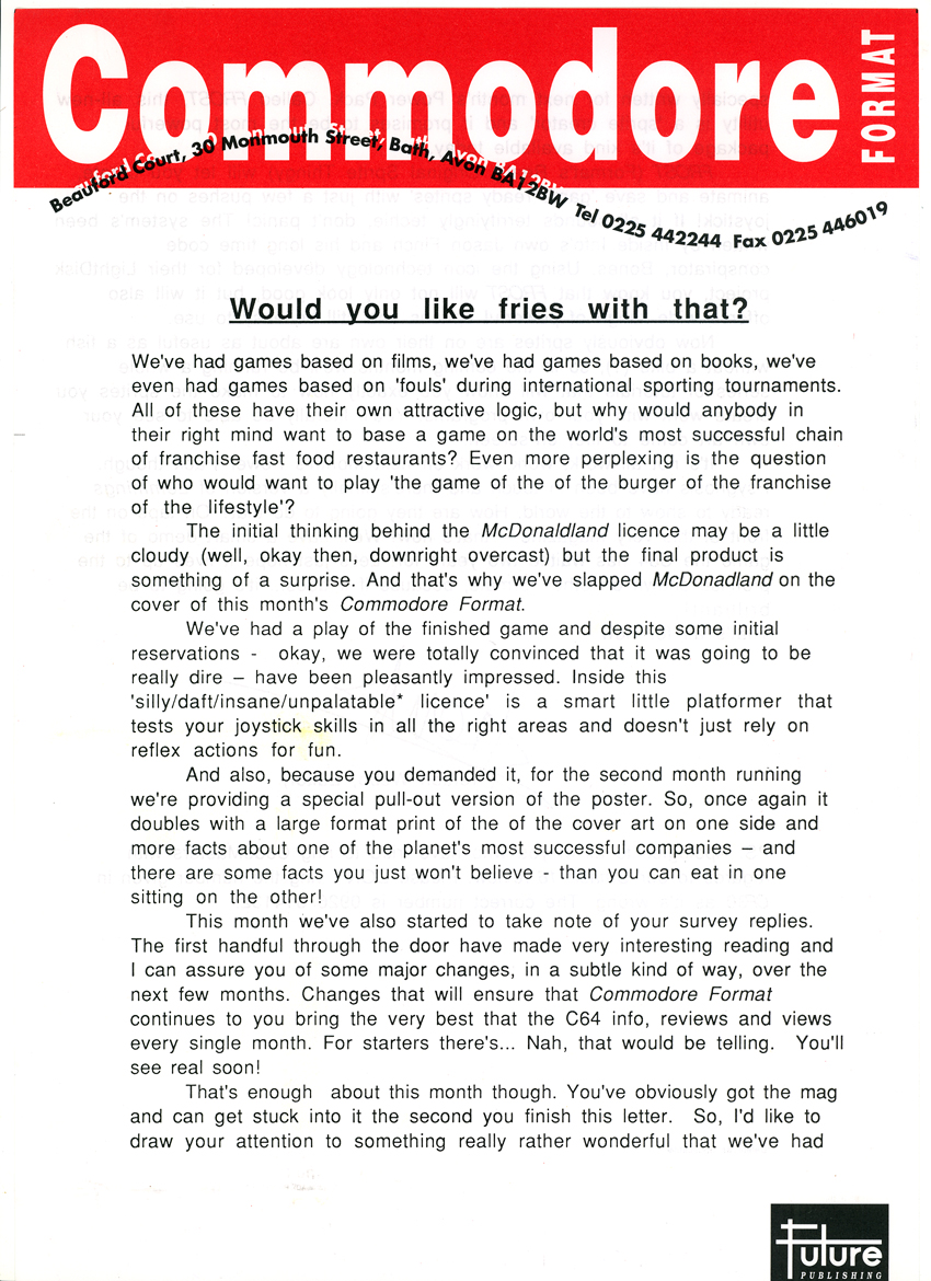 SUBS LETTER, CF31. April 1993. The LOLS are all in the PS for this one on page 2. Wonder who was getting the phonecalls...