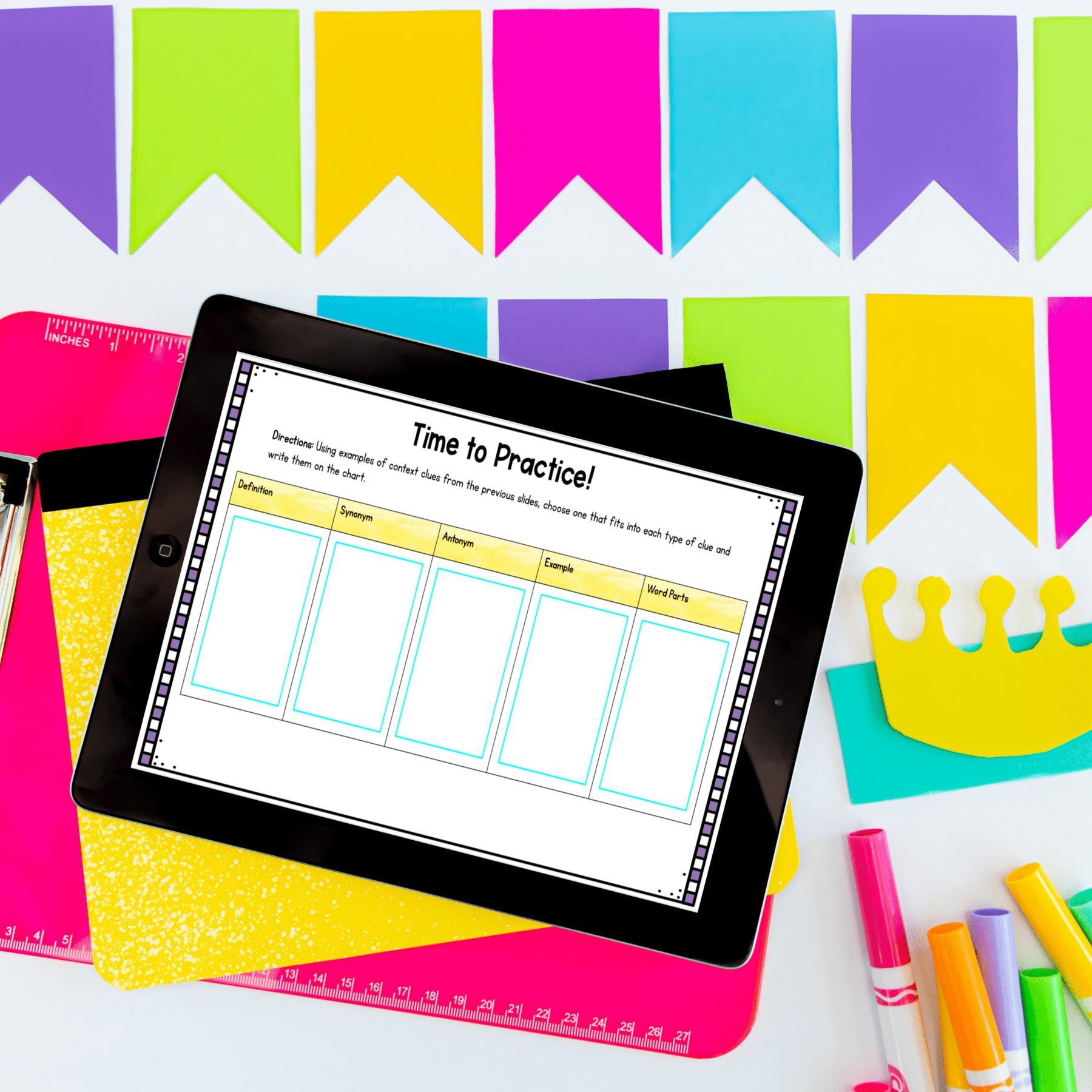 Digital Lessons Context Clues in Fiction 4th & 5th Grade Google Slides