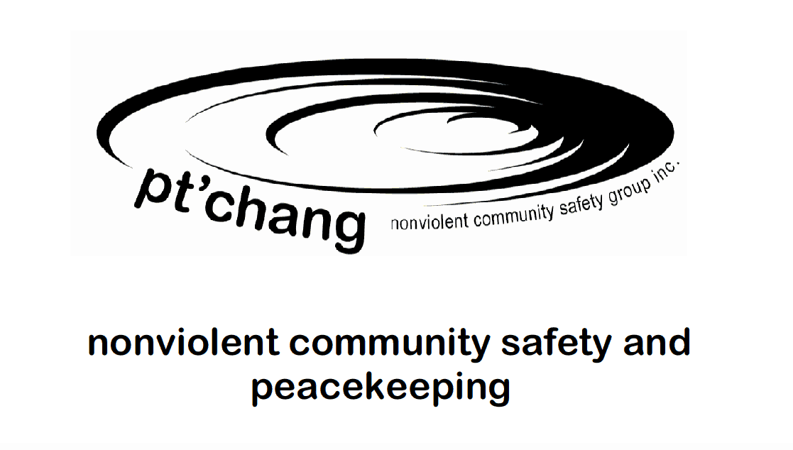 Cover of the Pt'chang Nonviolent Community Safety and Peacekeeping Trainers' Manual
