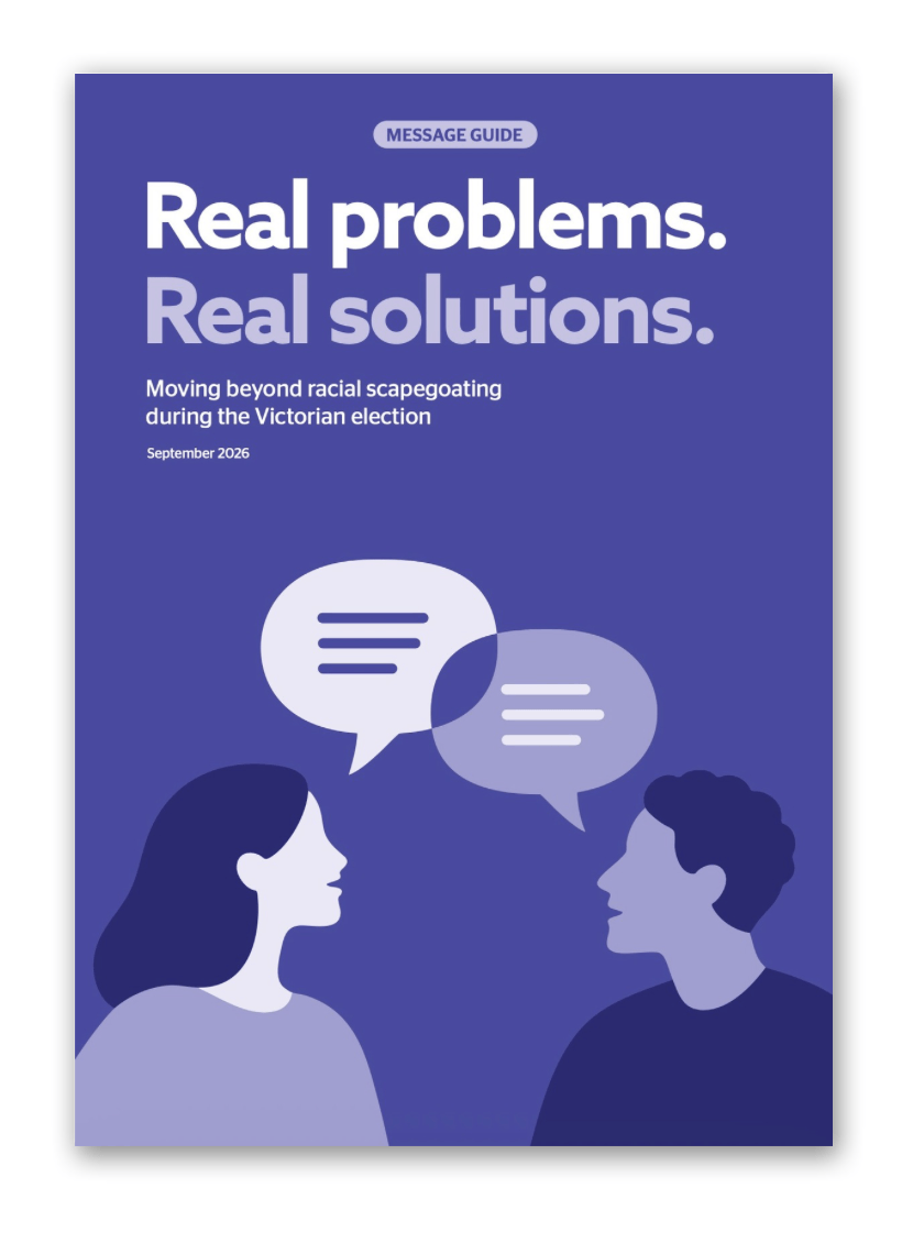 Cover of the Real Problems, Real Solutions messaging guide.