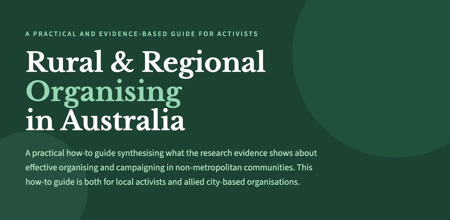 Title Banner: Rural & Regional Organising in Australia