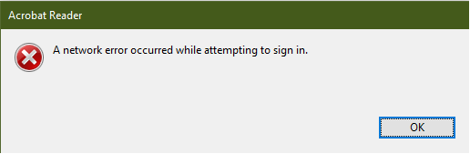 A text box pops open and you can enter the email address that you use to log in to adobe sign. A Network Error Occurred While Attempting To Sign Adobe Support Community 10676339