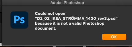 Error Could Not Open Because The File Is Not A Val... - Adobe Product ...
