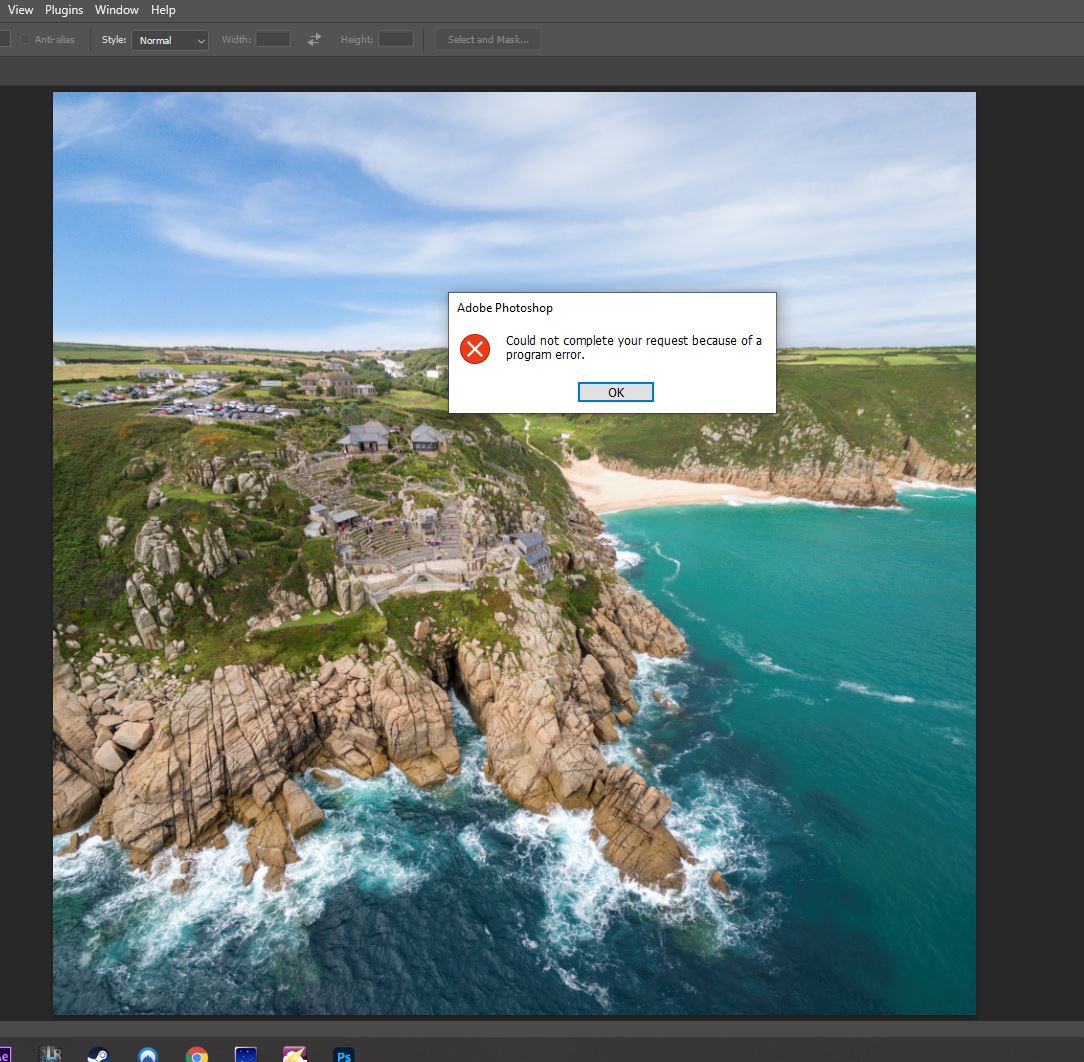 Re: Could Not Complete Your Request Due To A Progr... - Adobe Product ...