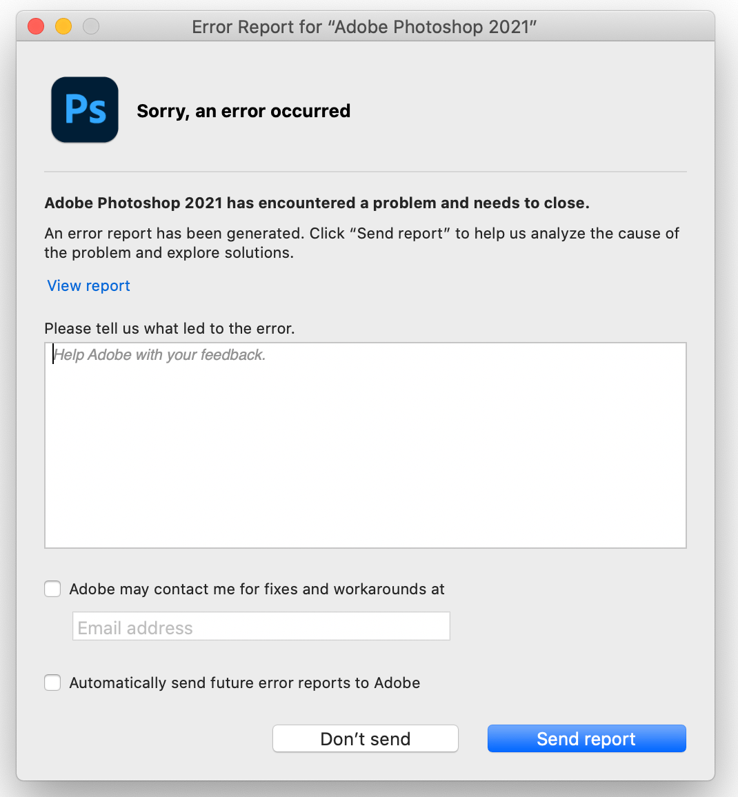 Photoshop 2021 Crashes At Start - Adobe Product Community - 11985946