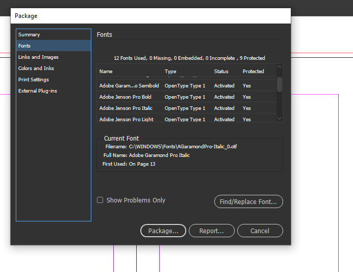 Solved: re: sometimes indesign does not package the fonts