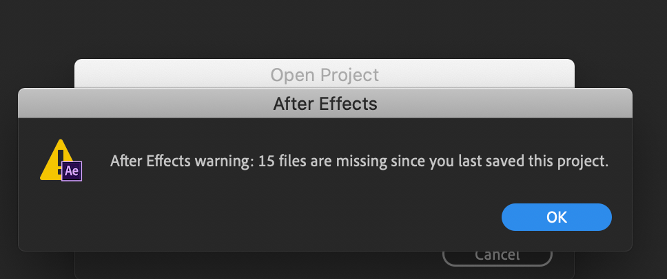 Solved: Missing Files In After Effect - Adobe Product Community - 10758002