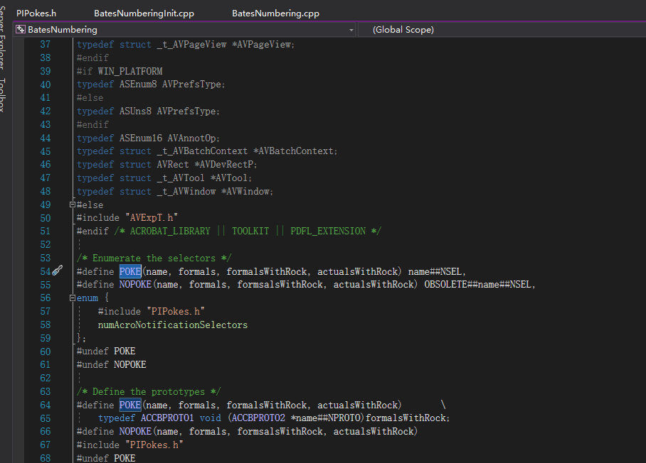 Pipokes.h c++ this declaration has no storage clas...