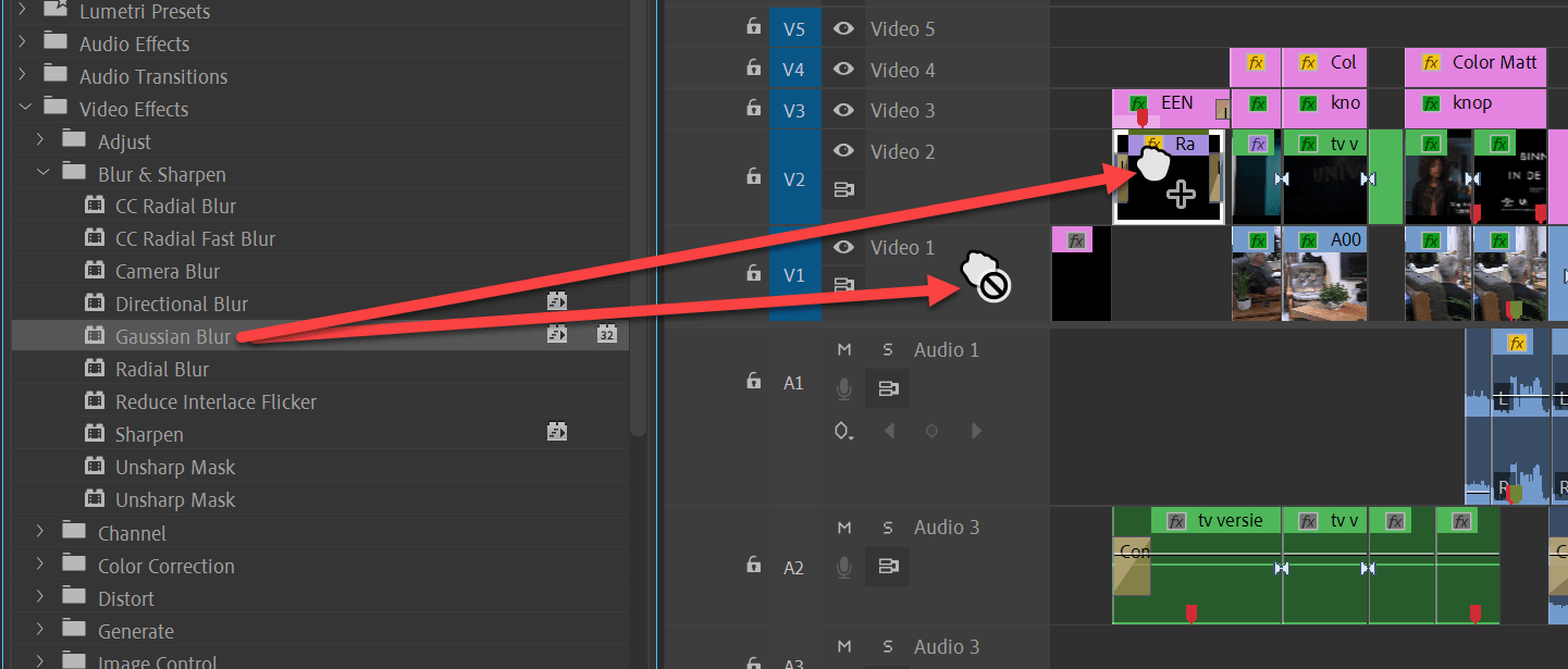 Cant Drag Effects Into Timeline - Adobe Community - 12418917