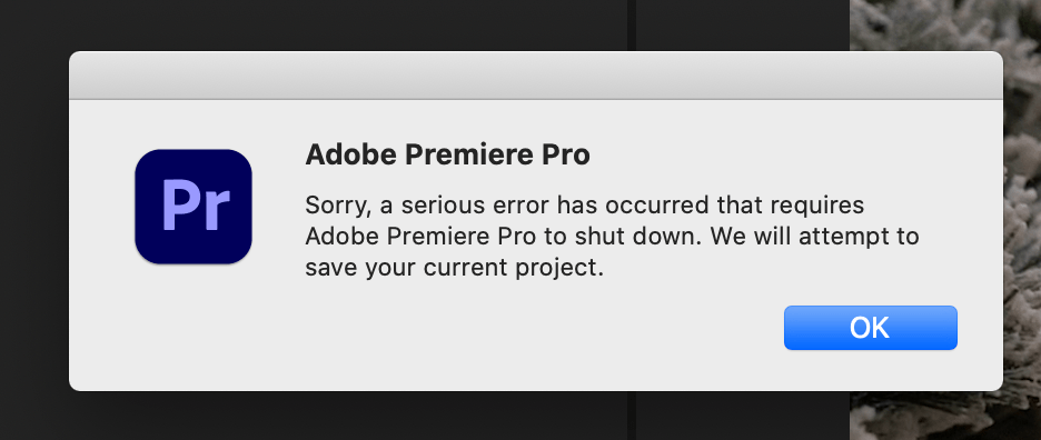 Premiere Pro Keeps Crashing: 