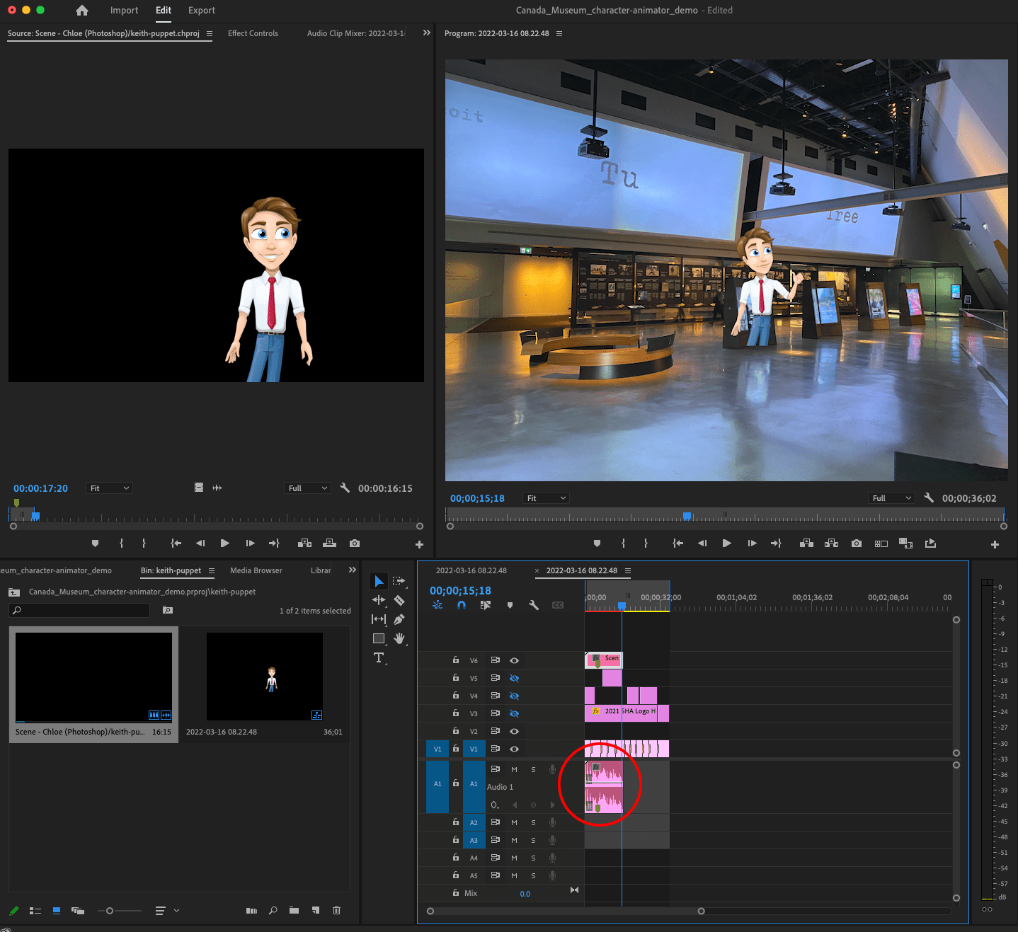 Importing Character Animator Puppet And Audio--aud... - Adobe Community ...