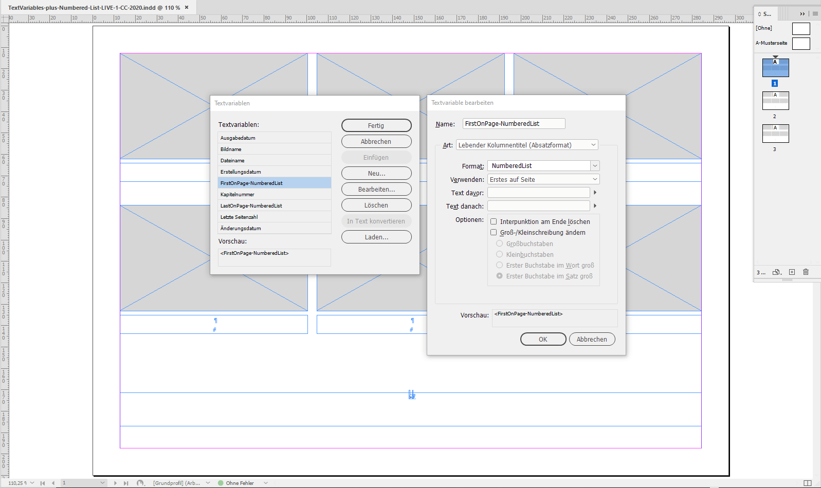 Automatic Sequential Numbers That Aren't Pages - Adobe Community - 10841435