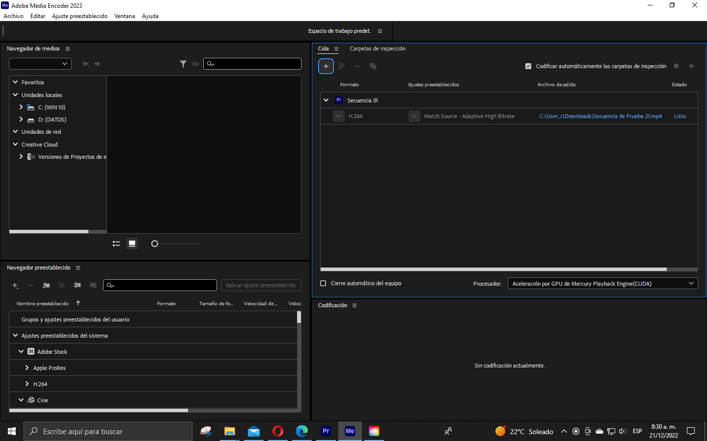 Error De Exportación Media Encoder - Adobe Product Community - 13436660