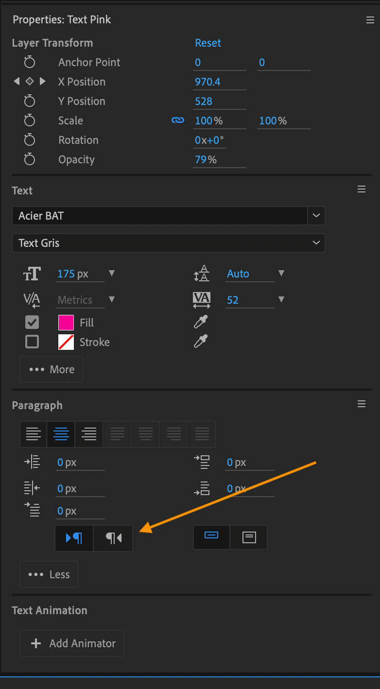 Solved: In An After Effects Text Layer, The Text Does Not ... - Adobe ...