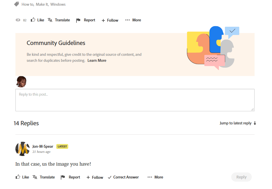 Forum Issues - Adobe Community - 10919128