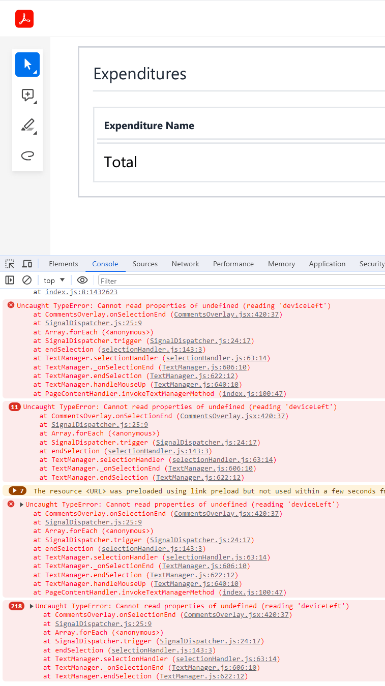 BUG: Cannot Select Text On PDF - Adobe Product Community - 14182686