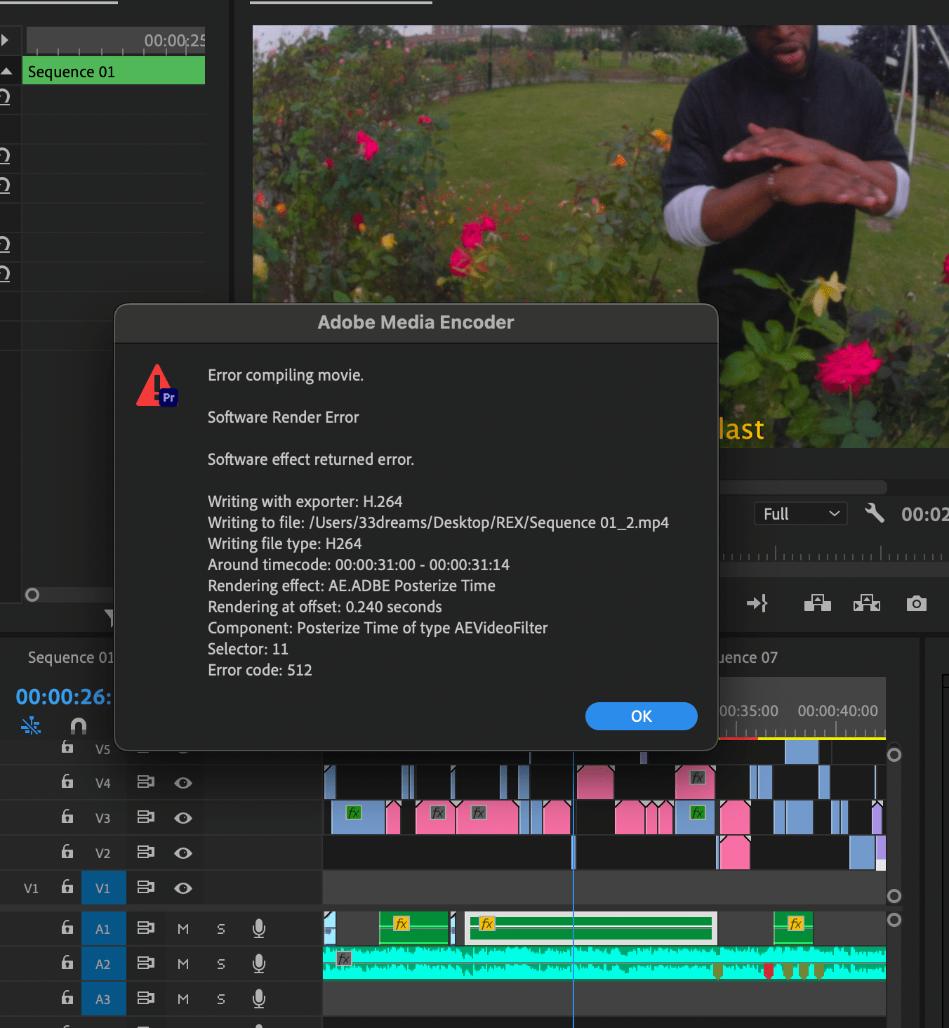 Adobe Media Encoder Export Error - Adobe Community - 14219056