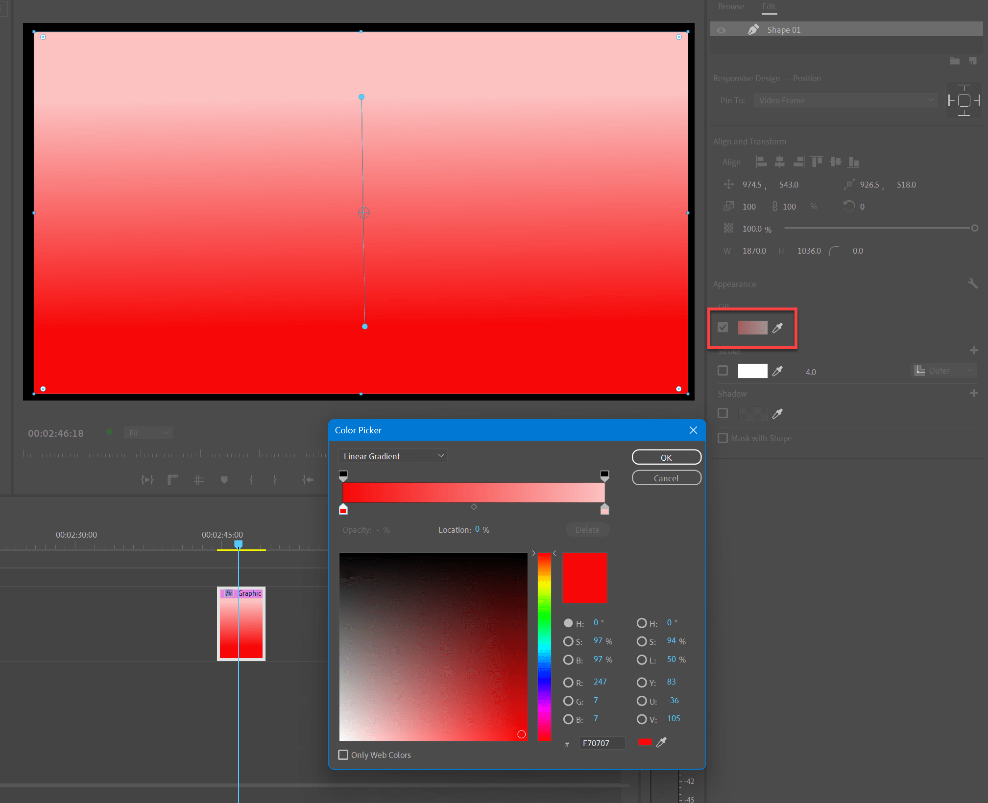 Linear Gradient In Premiere Pro - Adobe Product Community - 14300117