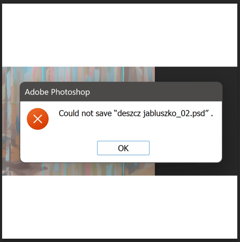 Photoshop 'Could Not Save 'file Name' - Adobe Community - 14338653