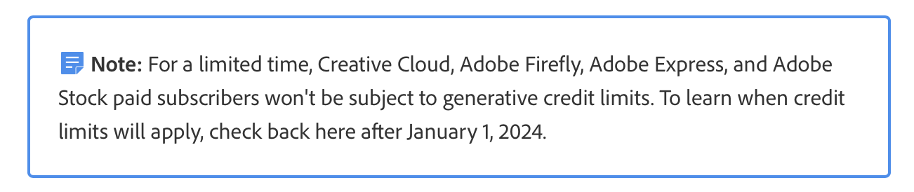 Generative Ai Credits - Adobe Product Community - 14338392