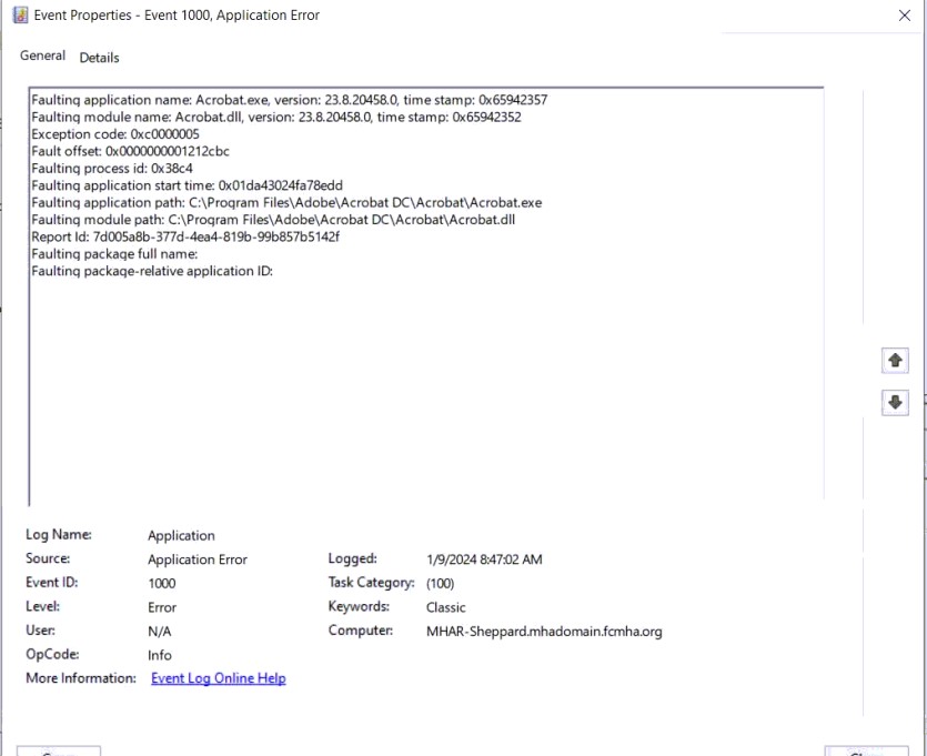 Adobe Reader Crashes When Clicking On Fillable Fie... - Adobe Product ...