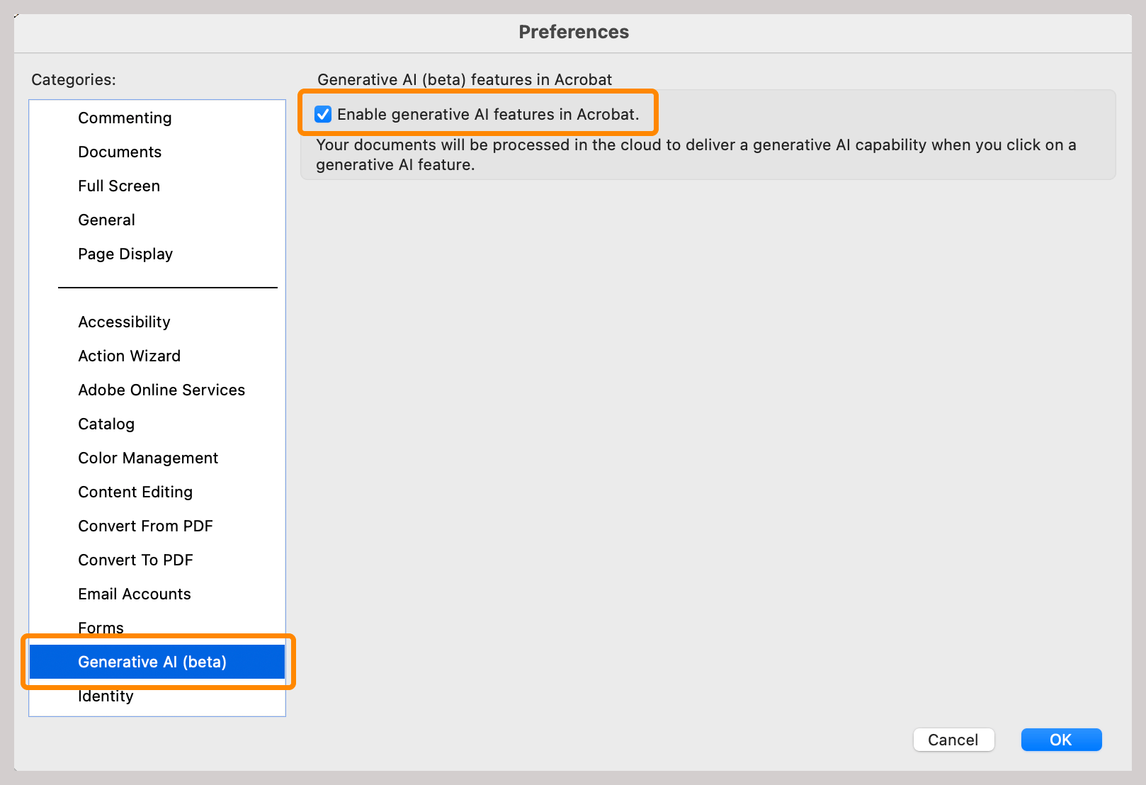 Disable Generative AI Beta In Acrobat - Adobe Product Community - 14435475