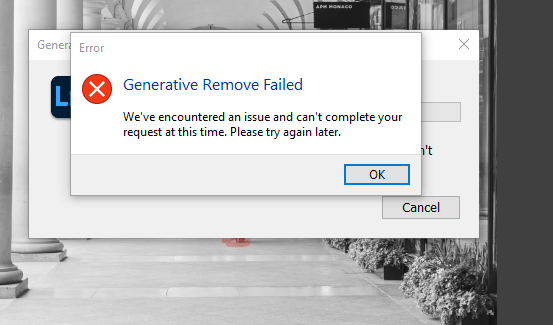 P: New AI-powered Generative Remove (Early Access)... - Adobe Community - 14587279
