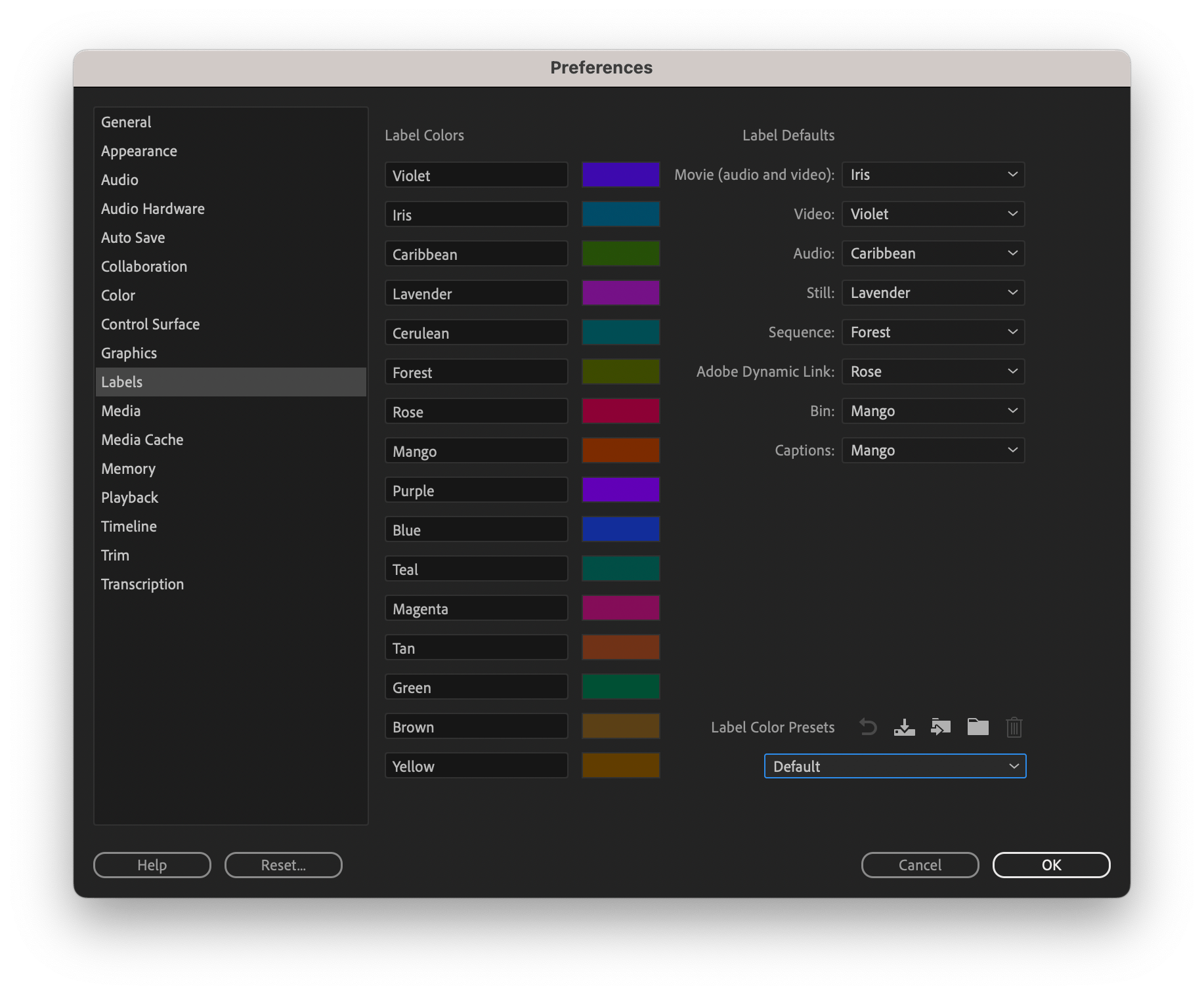 Colour Labels - Adobe Product Community - 14687455