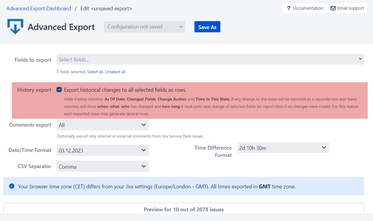 Solved Is It Possible To Export Issue History Of Statuses