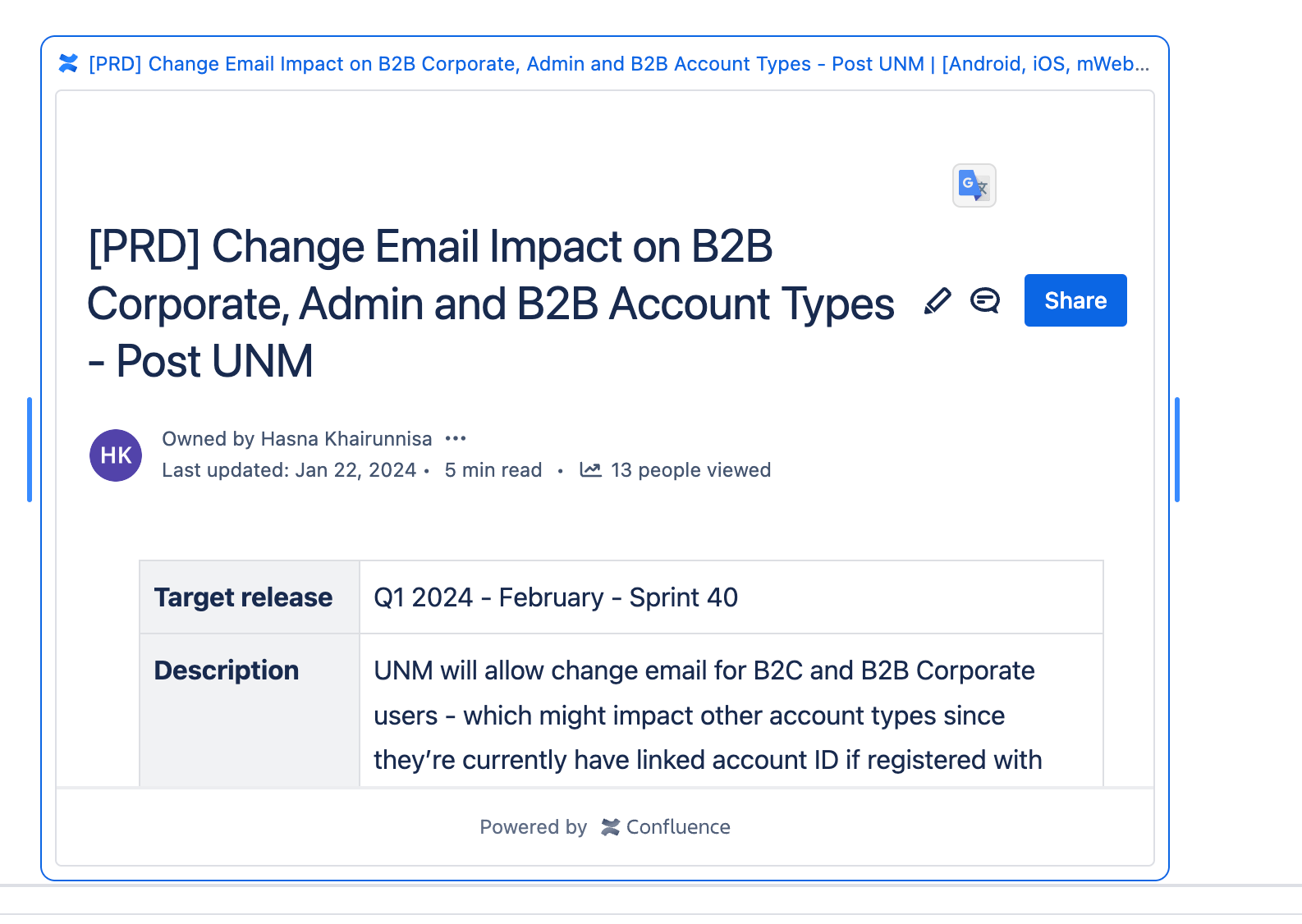 Embedded Confluence Doc In Jira Ticket Can T Show