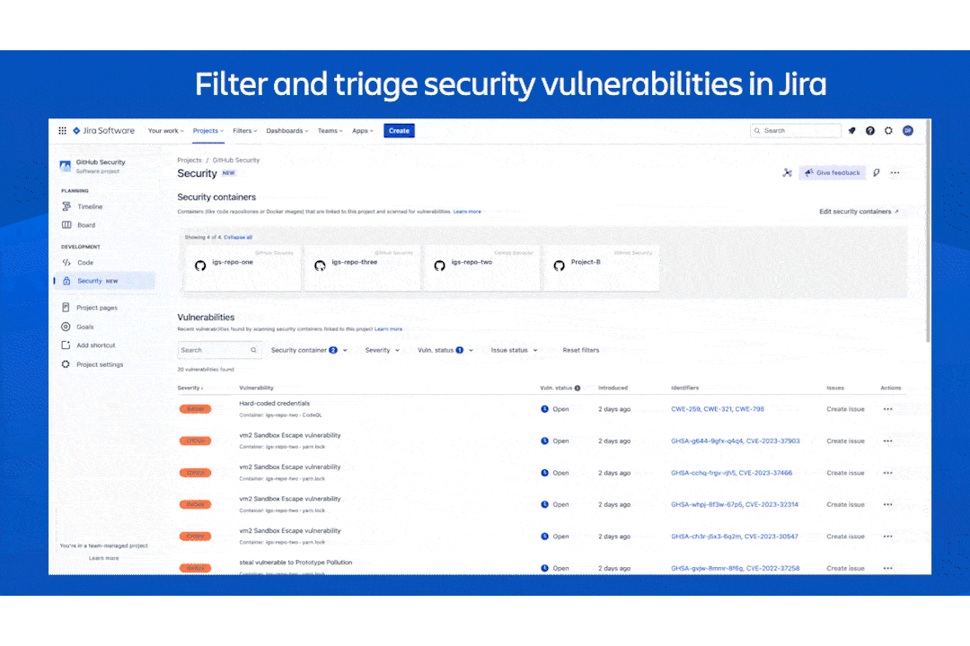 Manage GitHub Advanced Security Vulnerabilities In... - Atlassian Community