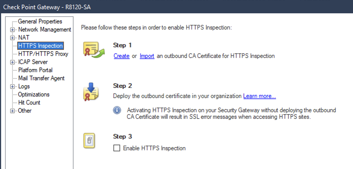 Solved Https Inspection Valid Ca For Inspection Check Point Checkmates