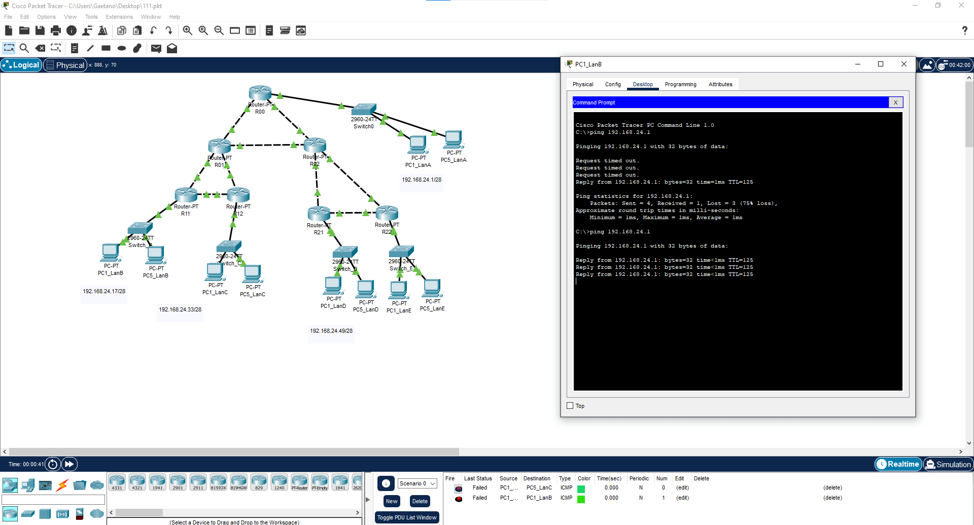 Cisco Packet Tracer - Problem With First Pdu Send - Cisco Community