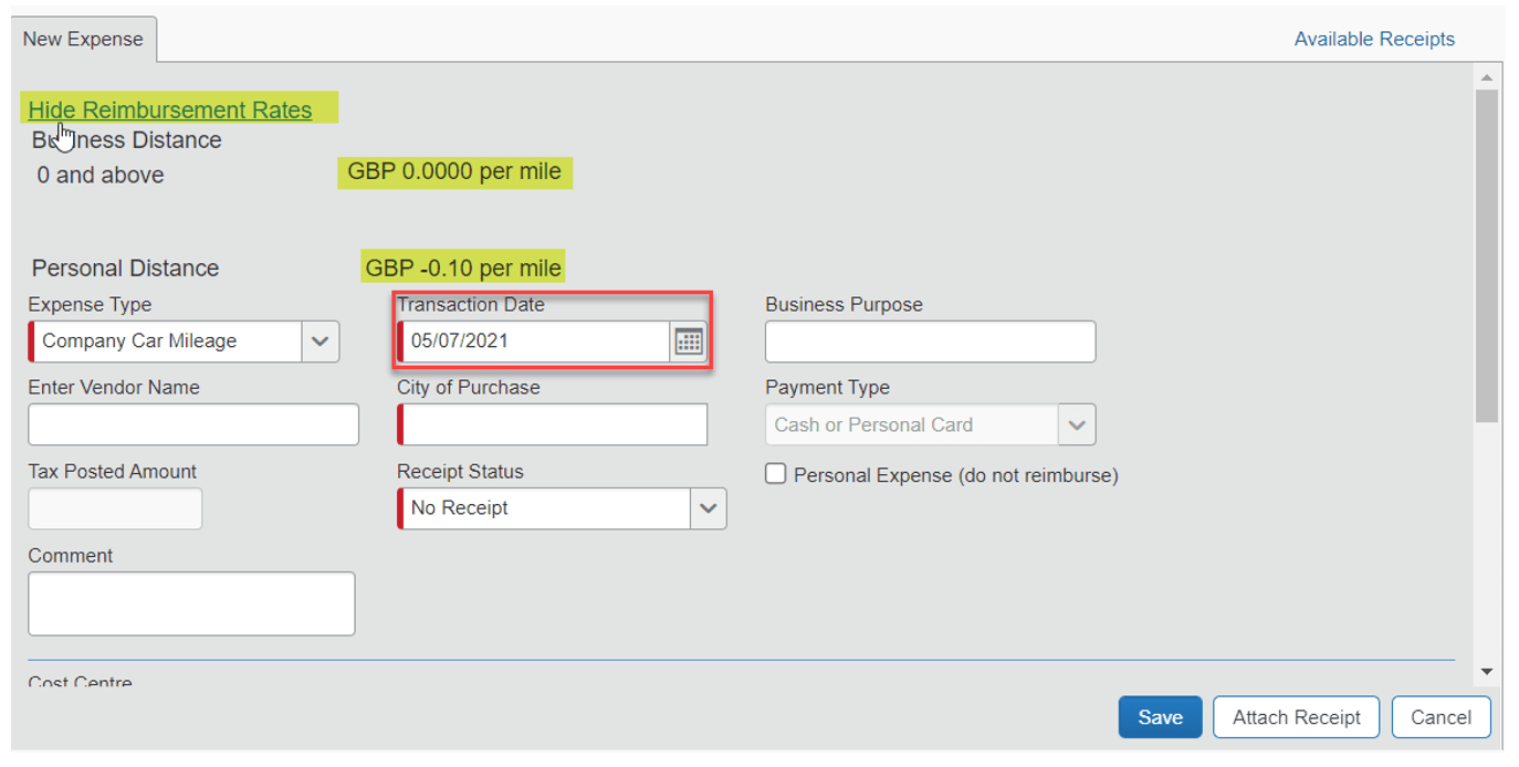 How do i submit or claim mileage in concur expense...