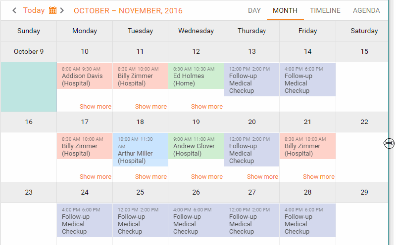 Asp Net Mvc Scheduler Enhancements V18 1 - Ultra HD Landscape Patterns for Desktop
