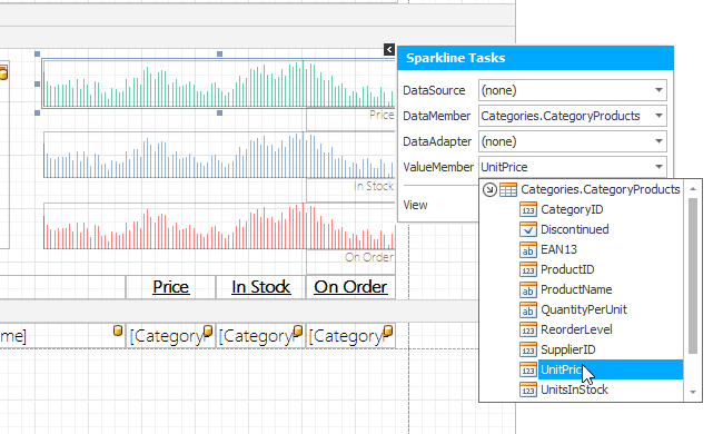 Report Sparklines | DevExpress Tutorials