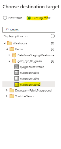 Save Data In Fabric Datawarehouse Custom Schema Ta Microsoft