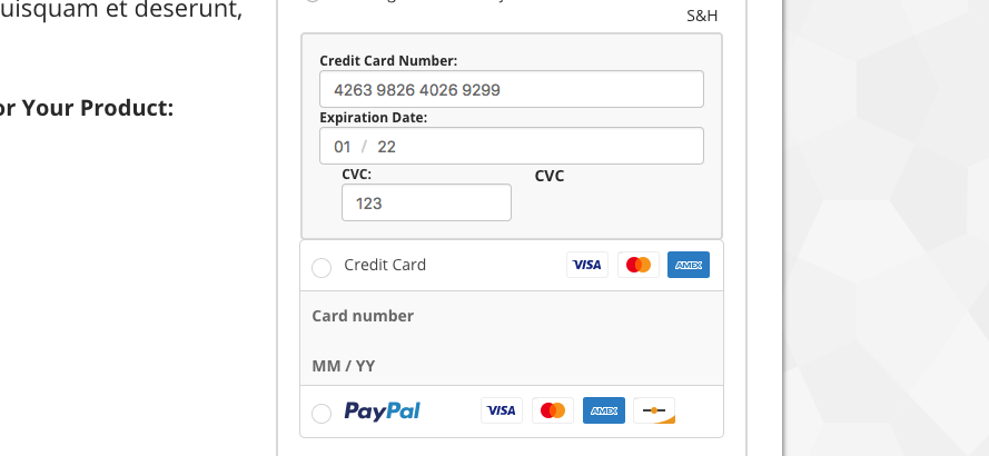 Credit cards allow for a greater degree of financial flexibility than debit cards, and can be a useful tool to build your credit history. Fancy Credit Card Paypal App V2 Form Look Bad Strange For Bluesnap Issues Funnelish Community
