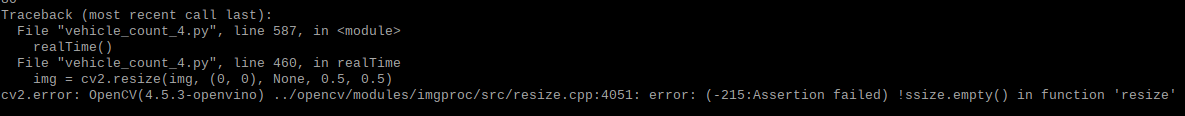 Cv2 Error: (-215:Assertion Failed) !ssize.empty() In Function 'resize ...
