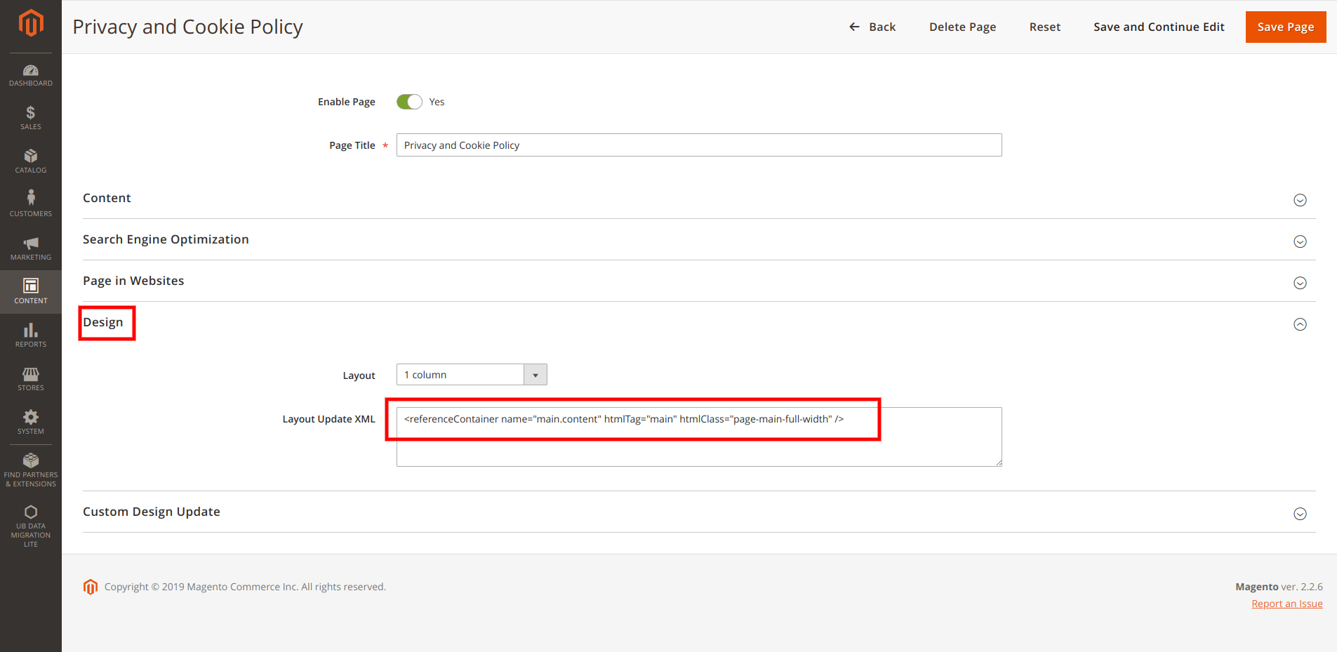 Solved: Make CMS Full Width - Magento Forums