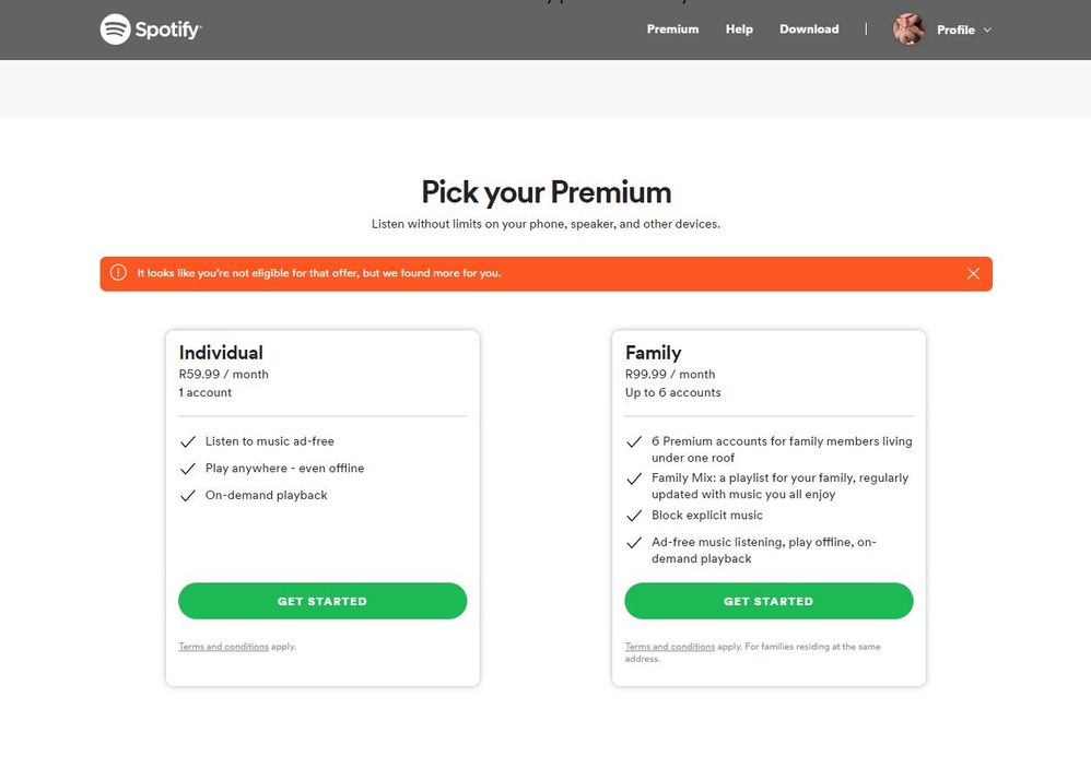 Paying taxes isn't the highlight of anyone's year, but it's a mandatory task for most people in the u.s. Not Eligible For Family Premium The Spotify Community
