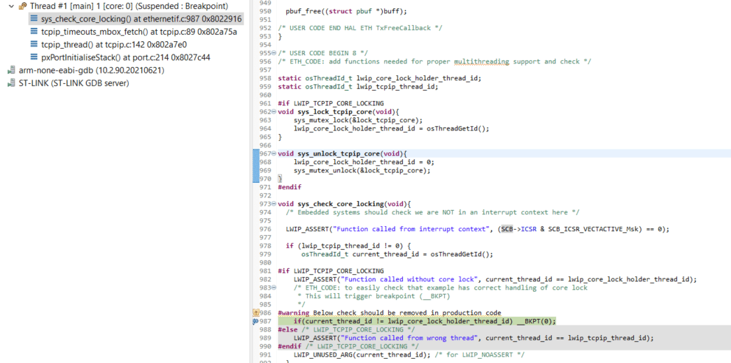 STM32H753 Ethernet Using FreeRTOS And LwIP - Conti ...