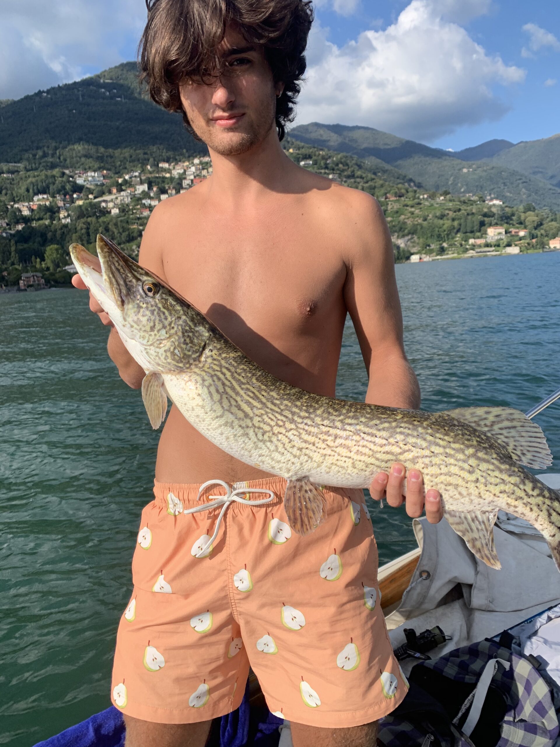 Pike fishing on Lake Como