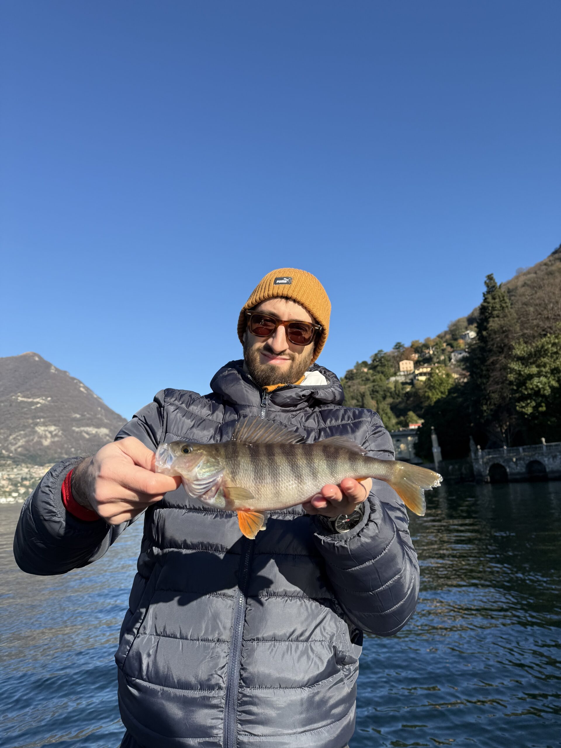 Lake Como perch fishing in autumn with local guide