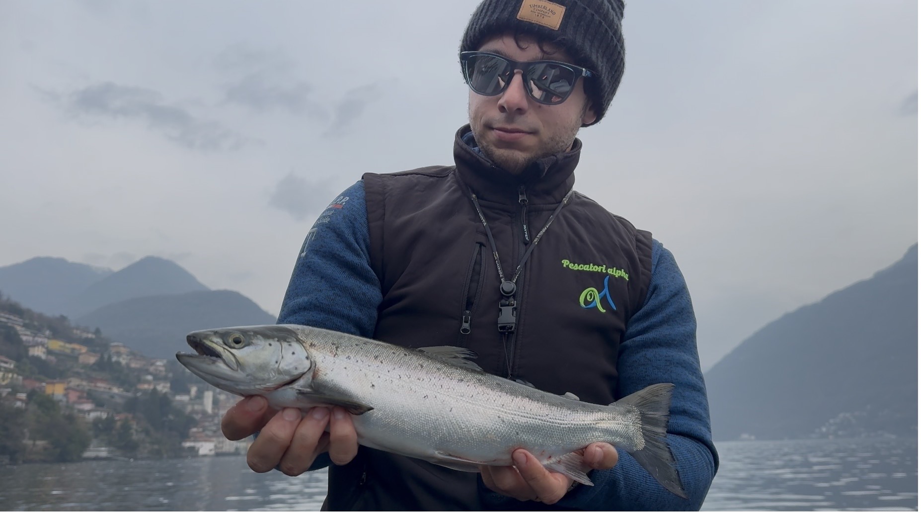Lake Como trout fishing in winter with local guide