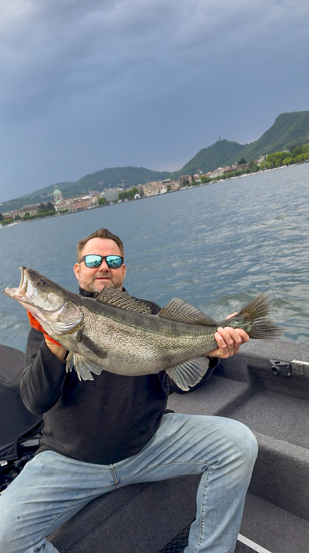 Lake Como zander fishing with a local guide